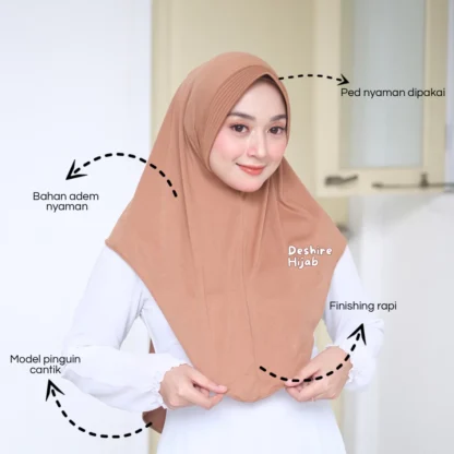 Bergo Hamidah Menutup Dada Size (M) | Hijab Sport Menutup Dada Jersey Premium