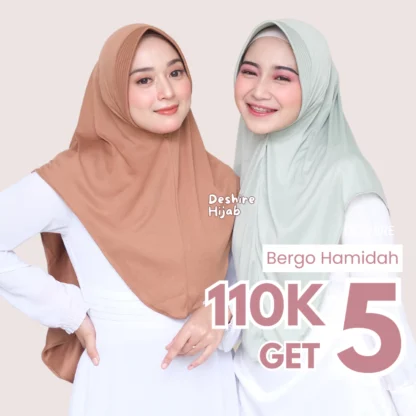 Bergo Hamidah Menutup Dada Size (M) | Hijab Sport Menutup Dada Jersey Premium