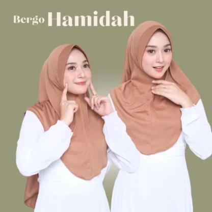 Bergo Hamidah Menutup Dada Size (M) | Hijab Sport Menutup Dada Jersey Premium