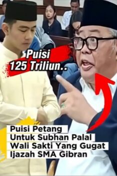 Puisi Untuk Subhan Palal, Orang Yang Gugat Ijazah SMA Gibran. Untuk Subhan Palal Yang Gugat Ijazah SMA Gibran 125 Triliun Rupiah