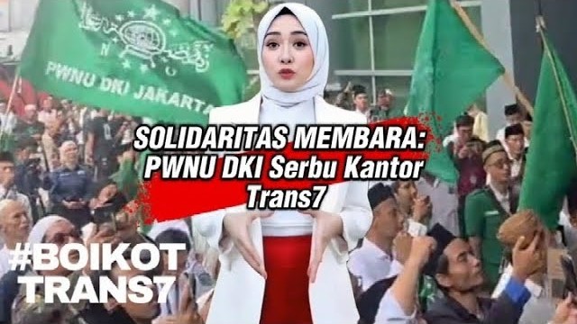 SIPJOS.COM - PWNU DKI Geruduk Kantor Trans7, Orasi Bela Lirboyo. PWNU DKI Dan Alumni Lirboyo Gruduk Trans7