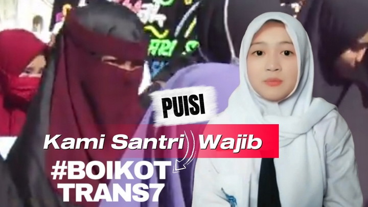 sipjos.com - BoikotTRANS7! Santri Wajib BoikotTRANS7, Kami Tidak Akan Diam Saat Kiai Dihina, Puisi BoikotTRANS7