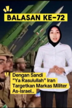 Iran Luncurkan Balasan Ke-72 Dengan Sandi Ya Rasulullah