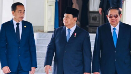 Jokowi Dan SBY Tiba Di Istana Penuhi Undangan Peabowo