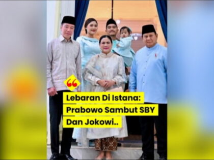 Prabowo Sambut Jokowi Dan SBY Lebaran Di Istana