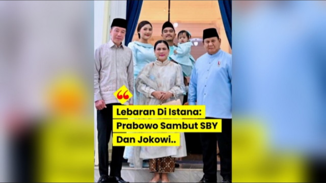 Prabowo Sambut Jokowi Dan SBY Lebaran Di Istana