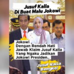 Klaim Jusuf Kalla Bawa Jokowi ke Jakarta Jadi Presiden Dijawab Jokowi Dengan Rendah Hati. Jokowi Bikin Jusuf Kalla Taubat