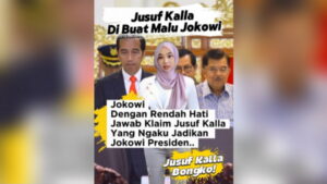 Klaim Jusuf Kalla Bawa Jokowi ke Jakarta Jadi Presiden Dijawab Jokowi Dengan Rendah Hati. Jokowi Bikin Jusuf Kalla Taubat