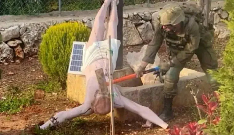 Israel hancurkan patung Yesus Umat Kristen di AS Geram! Viral Prajurit Israel Hancurkan Patung Yesus di Lebanon