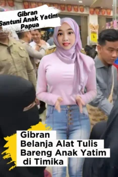 Gibran Santuni Anak Yatim Belanja Alat Tulis - Gibran Santuni Anak Yatim Papua, Gibran Belanja Alat Tulis di Timika