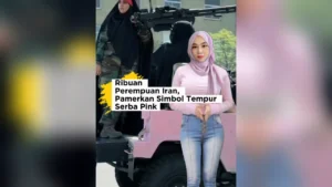 Iran Pamerkan Simbol Tempur Serba Pink - Perempuan Iran Pamerkan Simbol Tempur Serba Pink - Aksi Wanita Iran