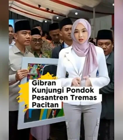 Gibran Kunjungi Pondok Pesantren - Wakil Presiden Gibran Rakabuming Raka Kunjungi Pondok Pesantren Tremas Pacitan