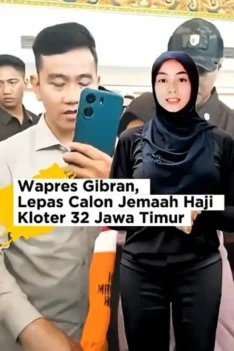 Gibran Lepas Calon Jemaah Haji Jawa Timur - Wapres Gibran, Lepas Calon Jemaah Haji Kloter 32 Jawa Timur