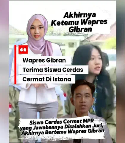 Siswa Cerdas Cermat MPR yang Jawabannya Disalahkan Juri Akhirnya Bertemu Wapres Gibran Di Istana
