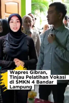 Gibran Tinjau SMKN 4 Bandar Lampung - Gibran Tinjau Pelatihan Vokasi di SMKN 4 Bandar Lampung