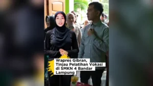 Gibran Tinjau SMKN 4 Bandar Lampung - Gibran Tinjau Pelatihan Vokasi di SMKN 4 Bandar Lampung