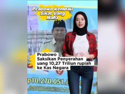 Penyerahan Uang 10,27 Triliun Rupiah Ke Kas Negara - Prabowo Saksikan Penyerahan Uang 10,27 Triliun Rupiah Ke Kas Negara