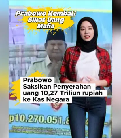 Penyerahan Uang 10,27 Triliun Rupiah Ke Kas Negara - Prabowo Saksikan Penyerahan Uang 10,27 Triliun Rupiah Ke Kas Negara