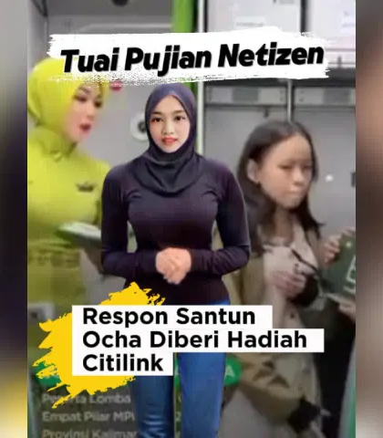 Reaksi Santun Ocha Dapat Hadiah Dari Citilink di Dalam Pesawat - Tuai Pujian Netizen! Begini Reaksi Ocha
