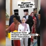 Meski Dipersilakan Prabowo - Megawati Tolak Berjalan di Depan Gibran Meski Dipersilakan Prabowo