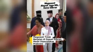 Meski Dipersilakan Prabowo - Megawati Tolak Berjalan di Depan Gibran Meski Dipersilakan Prabowo