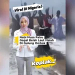 Nabi Musa Palsu Gagal Belah Laut Malah Di Gulung Ombak - Viral Nabi Musa Palsu Belah Laut Lari Tunggang Langgang