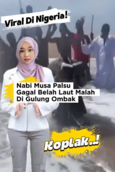 Nabi Musa Palsu Gagal Belah Laut Malah Di Gulung Ombak - Viral Nabi Musa Palsu Belah Laut Lari Tunggang Langgang