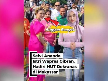 Tampil Anggun, Selvi Ananda Istri Wapres Gibran Hadiri HUT Dekranas di Makassar
