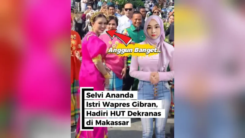 Tampil Anggun, Selvi Ananda Istri Wapres Gibran Hadiri HUT Dekranas di Makassar