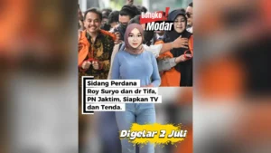 Sidang Roy Suryo dan dr Tifa PN Jaktim Siapkan TV dan Tenda untuk Pengunjung Sidang Roy Suryo