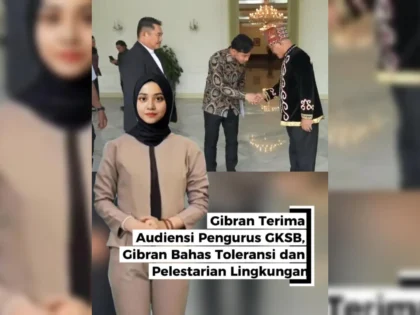 Gibran Bahas Toleransi dan Pelestarian Lingkungan Gibran Terima Pengurus GKSB di Istana Wapres
