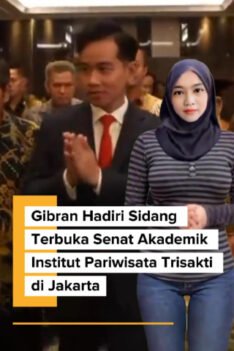Gibran Hadiri Sidang Terbuka Senat Akademik Institut Pariwisata Trisakti di Jakarta
