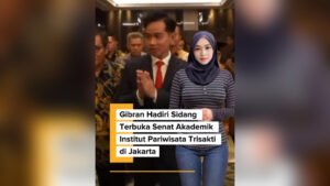 Gibran Hadiri Sidang Terbuka Senat Akademik Institut Pariwisata Trisakti di Jakarta