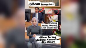 Gibran Terima Audiensi Komunitas Aku Menari - Gibran Dukung Ruang Ekspresi bagi Anak-Anak Disabilitas