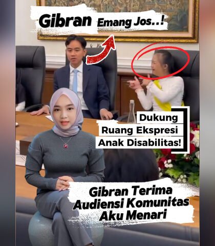 Gibran Terima Audiensi Komunitas Aku Menari - Gibran Dukung Ruang Ekspresi bagi Anak-Anak Disabilitas