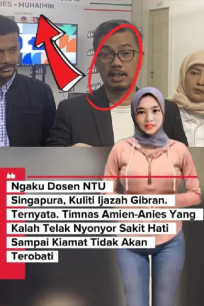 Ngaku Gosen NTU Singapura Kuliti Ijazah Gibran, Ternyata Jubir Timnas AMIN