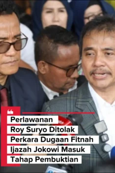Eksepsi Roy Suryo Ditolak! Perlawanan Roy Suryo Ditolak, Perkara Dugaan Fitnah Ijazah Jokowi Masuk Tahap Pembuktian