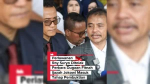 Eksepsi Roy Suryo Ditolak! Perlawanan Roy Suryo Ditolak, Perkara Dugaan Fitnah Ijazah Jokowi Masuk Tahap Pembuktian