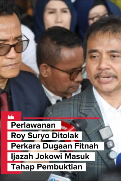 Eksepsi Roy Suryo Ditolak! Perlawanan Roy Suryo Ditolak, Perkara Dugaan Fitnah Ijazah Jokowi Masuk Tahap Pembuktian