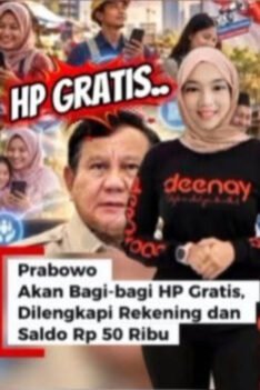 Prabowo Akan Bagi-bagi HP Gratis, Dilengkapi Rekening dan Saldo Rp 50 Ribu