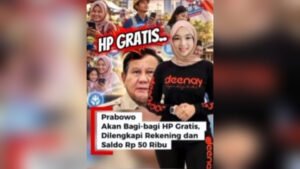 Prabowo Akan Bagi-bagi HP Gratis, Dilengkapi Rekening dan Saldo Rp 50 Ribu