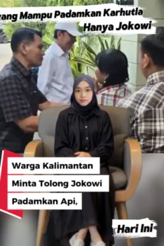 Warga Kalimantan Sowan Jokowi Minta Tolong Jokowi Padamkan Api, Hanya Jokowi yang Mampu Padamkan Api