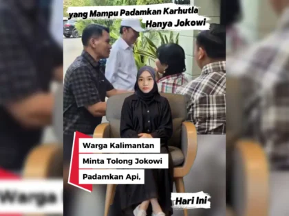 Warga Kalimantan Sowan Jokowi Minta Tolong Jokowi Padamkan Api, Hanya Jokowi yang Mampu Padamkan Api